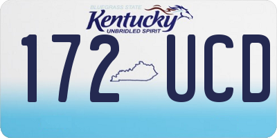 KY license plate 172UCD
