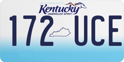 KY license plate 172UCE