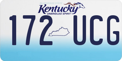KY license plate 172UCG