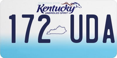 KY license plate 172UDA