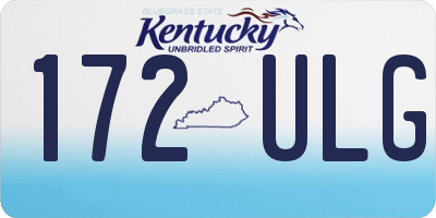 KY license plate 172ULG