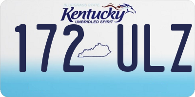 KY license plate 172ULZ