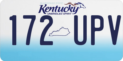 KY license plate 172UPV