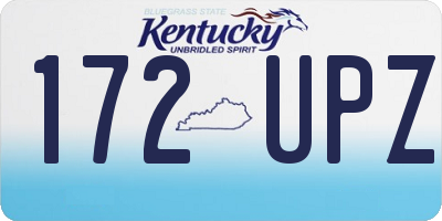KY license plate 172UPZ
