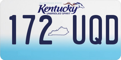 KY license plate 172UQD