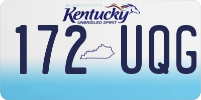 KY license plate 172UQG