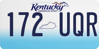 KY license plate 172UQR