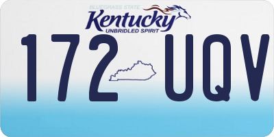 KY license plate 172UQV