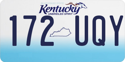 KY license plate 172UQY