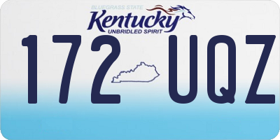 KY license plate 172UQZ