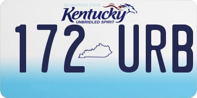 KY license plate 172URB