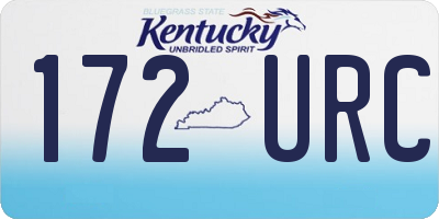 KY license plate 172URC