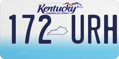 KY license plate 172URH