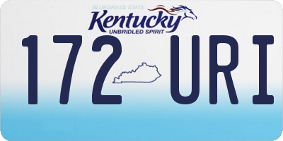 KY license plate 172URI