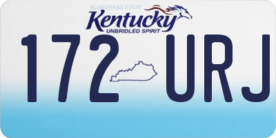 KY license plate 172URJ