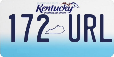 KY license plate 172URL