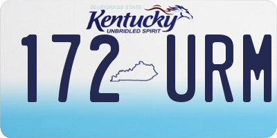 KY license plate 172URM