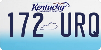 KY license plate 172URQ