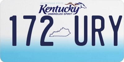 KY license plate 172URY