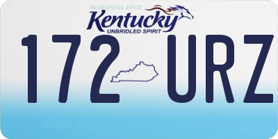 KY license plate 172URZ
