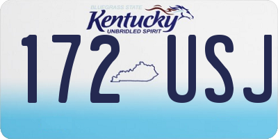 KY license plate 172USJ