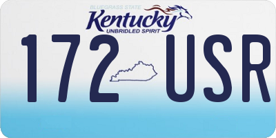 KY license plate 172USR