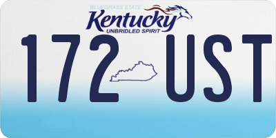 KY license plate 172UST