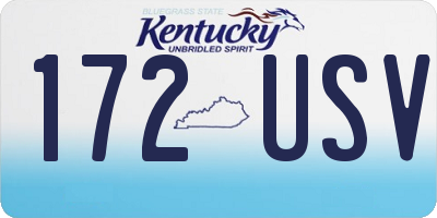 KY license plate 172USV