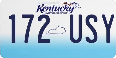 KY license plate 172USY
