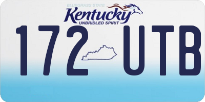 KY license plate 172UTB