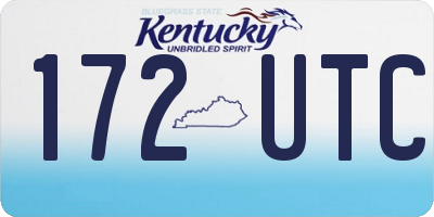 KY license plate 172UTC