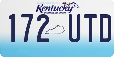 KY license plate 172UTD