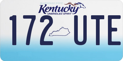 KY license plate 172UTE