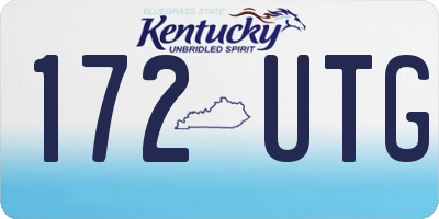 KY license plate 172UTG