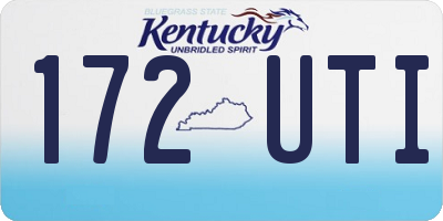 KY license plate 172UTI