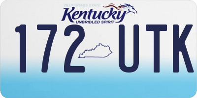 KY license plate 172UTK
