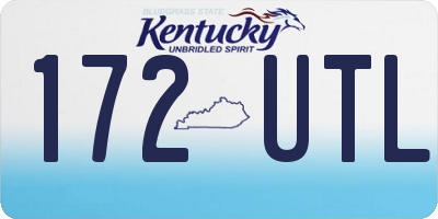 KY license plate 172UTL