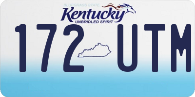 KY license plate 172UTM