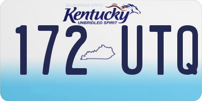 KY license plate 172UTQ