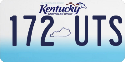 KY license plate 172UTS