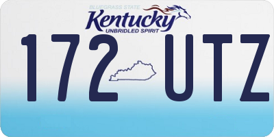 KY license plate 172UTZ