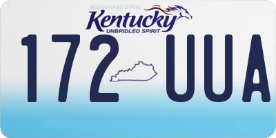 KY license plate 172UUA