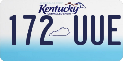 KY license plate 172UUE