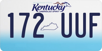 KY license plate 172UUF