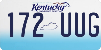 KY license plate 172UUG