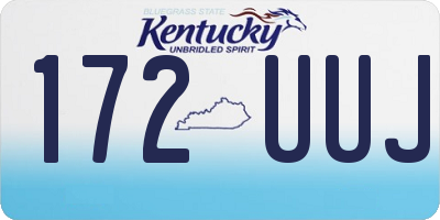KY license plate 172UUJ