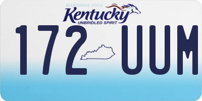KY license plate 172UUM