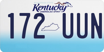 KY license plate 172UUN