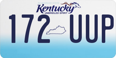KY license plate 172UUP