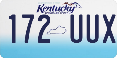 KY license plate 172UUX